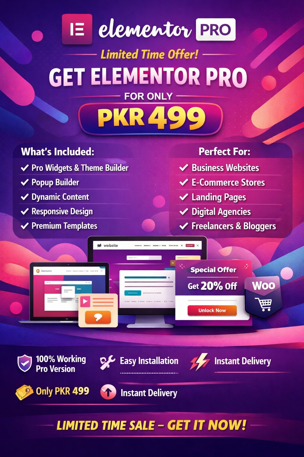 Elementor Pro – Limited Time Offer (Only PKR 499!)